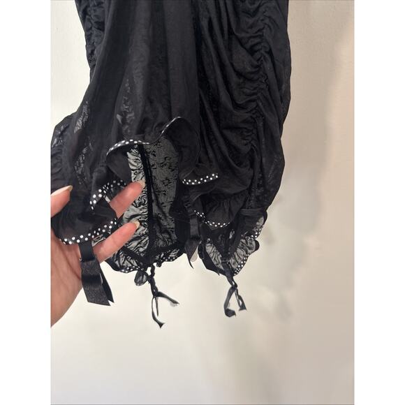 Victoria's Secret Y2K Merry Widow Black Lace 36D Corset Ruched Bustier Xx1362 - Picture 9 of 11